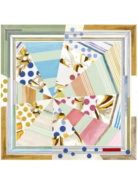 La Seta Mantero 742549679 carré de soie 70x70cm objectif couleur carre de soie