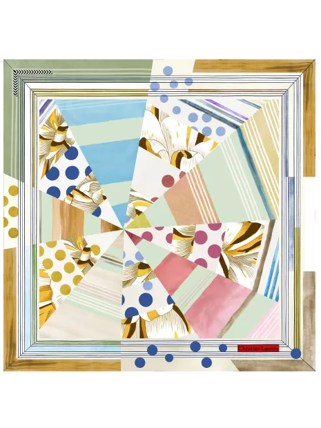 La Seta Mantero 742549679 - SOIE - VERT carré de soie 70x70cm objectif couleur carre-de-soie