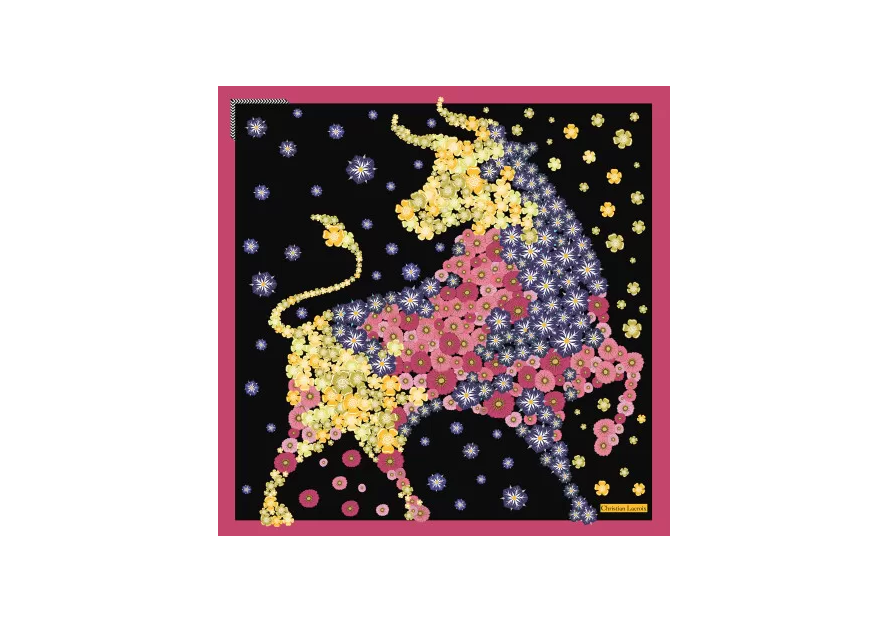 carre de soie 90x90cm manade d'été