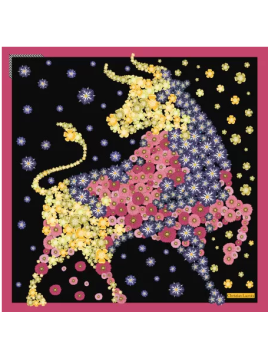 La Seta Mantero 713249061 carre de soie 90x90cm manade d'été carre de soie