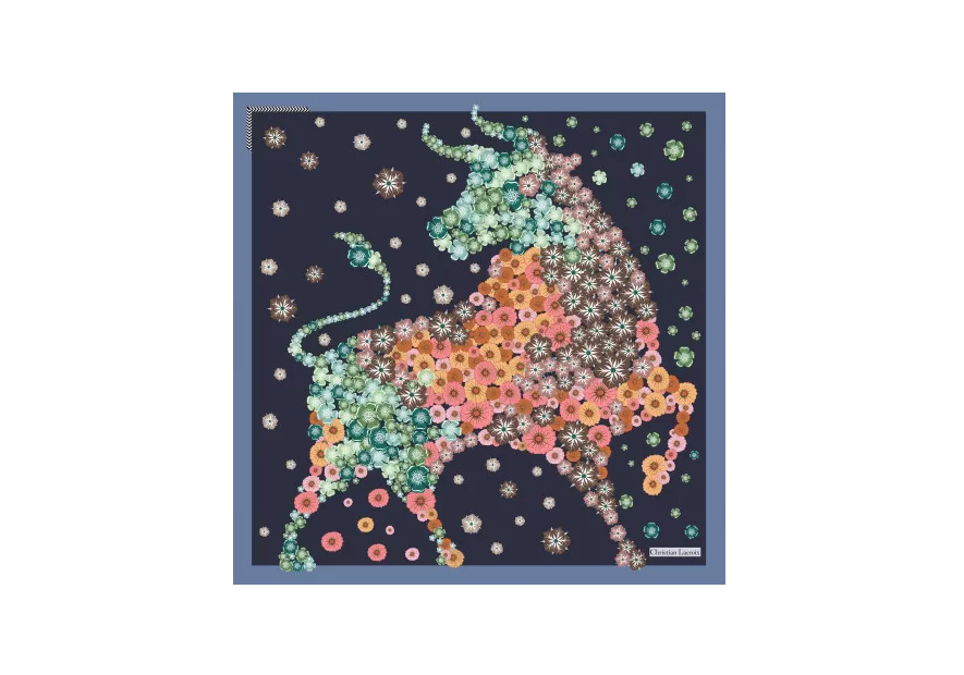 carre de soie 90x90cm manade d'été