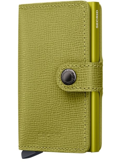 Secrid MC - CUIR DE VACHETTE - LIME porte cartes miniwallet crisple porte-cartes