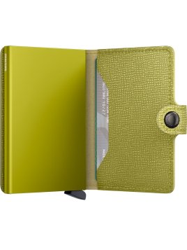 Secrid MC - CUIR DE VACHETTE - LIME porte cartes miniwallet crisple porte cartes