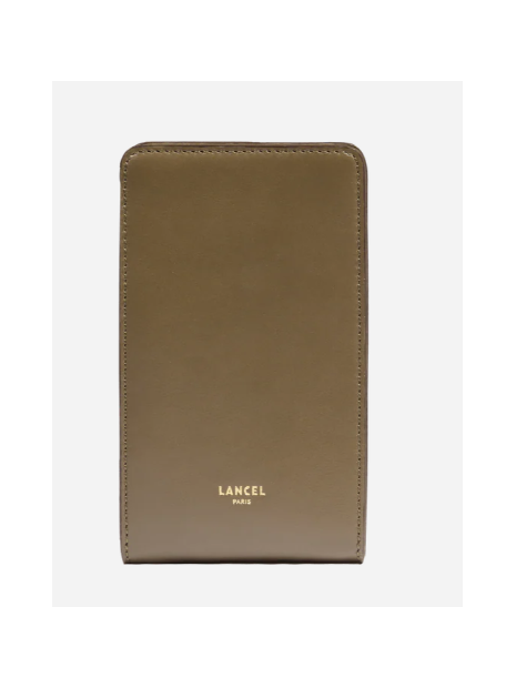 Lancel A13950 - CUIR DE VACHETTE - KAKI etui téléphone origami de lancel etui-telephone