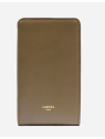 Lancel A13950 - CUIR DE VACHETTE - KAKI etui téléphone origami de lancel etui-telephone