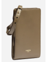 Lancel A13950 - CUIR DE VACHETTE - KAKI etui téléphone origami de lancel etui-telephone