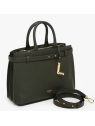 Lancel A13528 - CUIR DE VACHETTE - VERT sac porté main taille m faubourg de lancel sacs-a-mains
