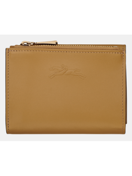 Longchamp 30049HFY - CUIR DE VEAU - MUSACD portefeuille compact épure pmpb