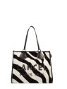 Lancel A13748 sac cabas lancel zebra sac-a-main-shopping-toile-ou-cuir