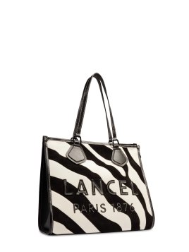 Lancel A13748 sac cabas lancel zebra shopping