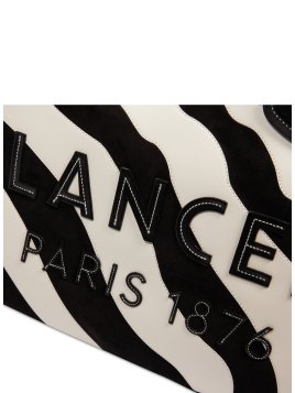 Lancel A13748 sac cabas lancel zebra shopping