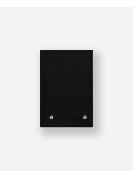 Les Ateliers Foures 935X - CUIR DE VACHETTE - NOIR porte cartes 3 volets compact pollux baroudeur pcartes-credit