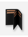 Les Ateliers Foures 935X - CUIR DE VACHETTE - NOIR porte cartes 3 volets compact pollux baroudeur pcartes-credit