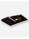 Les Ateliers Foures H28 - CUIR DE VACHETTE - NOIR portefeuille mini rabat platon portefeuille-homme