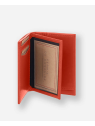 Les Ateliers Foures H28 - CUIR DE VACHETTE - ORANGE portefeuille mini rabat platon portefeuille-homme