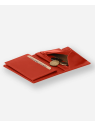 Les Ateliers Foures H28 - CUIR DE VACHETTE - ORANGE portefeuille mini rabat platon portefeuille-homme