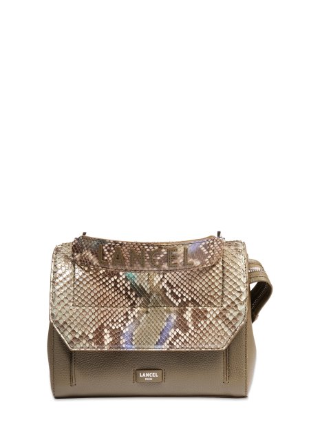 Lancel A13408 - CUIR DE VACHETTE/PYTHON sac a rabat m sacs-a-mains