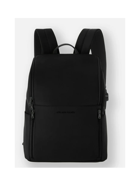 Les Ateliers Foures 9456 - CUIR DE VACHETTE - NOIR sac a dos mixte sac-a-dos