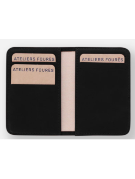 Les Ateliers Foures B18X - CUIR DE VACHETTE - NOIR porte cartes porte cartes