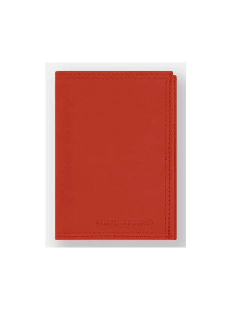 Les Ateliers Foures H49 - CUIR DE VACHETTE - ORANGE portefeuille portefeuille-homme