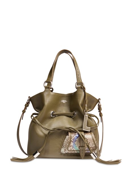 Lancel A13410 - VACHETTE ET PYTHON - MC sac seau premier flirt animation python sacs-a-mains