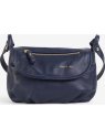 Nat & Nin JENNY - CUIR DE VACHETTE - BLEU  sac bandoulière rabat gibecière m jenny sacs-a-mains