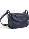 Nat & Nin JENNY - CUIR DE VACHETTE - BLEU  sac bandoulière rabat gibecière m jenny sacs-a-mains