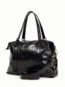 Nat & Nin THYLANE - CUIR DE VACHETTE - NOI sac cabas grand format thylane nat&nin sac-a-main-shopping-toile-ou-cuir