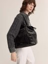 Nat & Nin THYLANE - CUIR DE VACHETTE - NOI sac cabas grand format thylane nat&nin sac-a-main-shopping-toile-ou-cuir