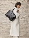 Nat & Nin THYLANE - CUIR DE VACHETTE - NOI sac cabas grand format thylane nat&nin sac-a-main-shopping-toile-ou-cuir