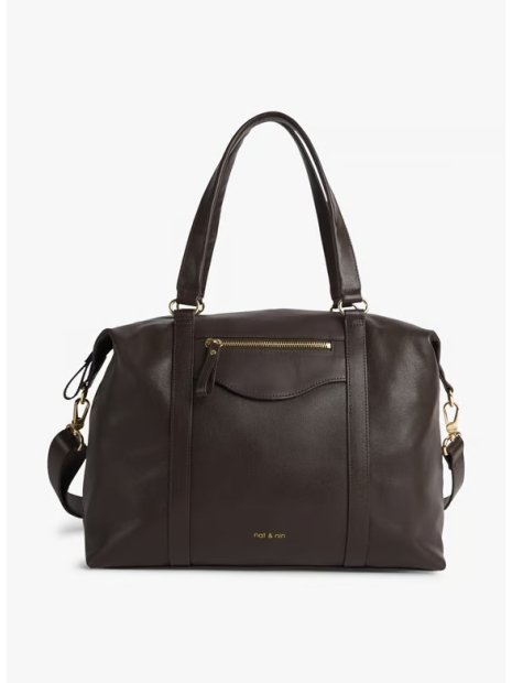 Nat & Nin THYLANE - CUIR DE VACHETTE - ÉBÈ sac cabas grand format thylane nat&nin sac-a-main-shopping-toile-ou-cuir