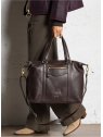 Nat & Nin THYLANE - CUIR DE VACHETTE - ÉBÈ sac cabas grand format thylane nat&nin sac-a-main-shopping-toile-ou-cuir