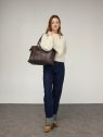 Nat & Nin THYLANE - CUIR DE VACHETTE - ÉBÈ sac cabas grand format thylane nat&nin sac-a-main-shopping-toile-ou-cuir