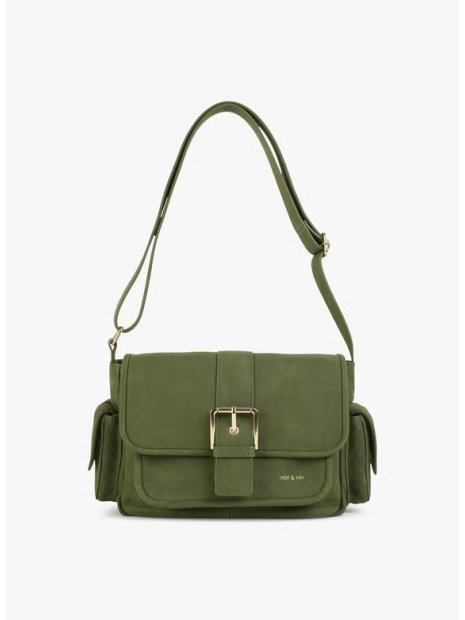 Nat & Nin JOY. - CUIR DE VACHETTE - VERT O sac rabat patte boucle taille m joy sacs-a-mains