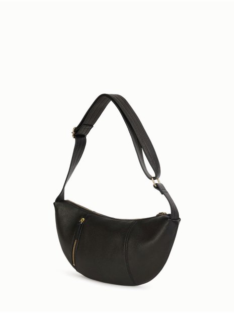 Nat & Nin LUCE - CUIR DE VACHETTE - NOIR sac banane demi lune m luce nat&nin sacs-a-mains