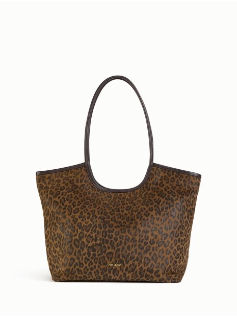 Nat & Nin MILAN - CUIR DE VACHETTE - LÉOPA sac cabas shopping évasé milan nat&nin sac-a-main-shopping-toile-ou-cuir