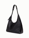 Nat & Nin TINA - CUIR DE VACHETTE - NOIR sac besace hobo tina nat&nin sacs-a-mains