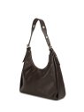 Nat & Nin TINA - CUIR DE VACHETTE - ÉBÈNE  sac besace hobo tina nat&nin sacs-a-mains
