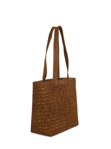 Nat & Nin TELMA TRESSAGE - CUIR DE VACHETT sac shopping tréssé telma nat&nin sac-a-main-shopping-toile-ou-cuir