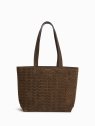 Nat & Nin TELMA TRESSAGE - CUIR DE VACHETT sac shopping tréssé telma nat&nin sac-a-main-shopping-toile-ou-cuir