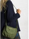Nat & Nin JEN - CUIR DE VACHETTE - VERT OL sac à rabat gibecière jen sacs-a-mains