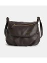 Nat & Nin JEN - CUIR DE VACHETTE - ÉBÈNE L sac à rabat gibecière jen sacs-a-mains