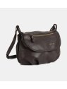 Nat & Nin JEN - CUIR DE VACHETTE - ÉBÈNE L sac à rabat gibecière jen sacs-a-mains