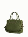 Nat & Nin MACY - CUIR DE VACHETTE - VERT O sac porté main et bandoulière macy sacs-a-mains