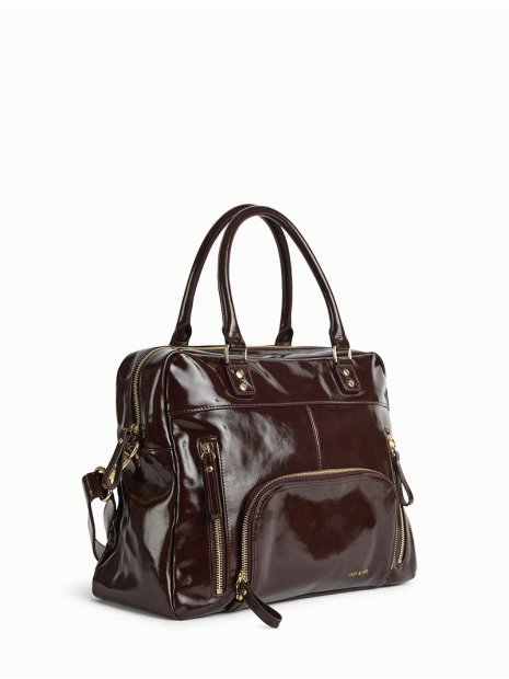 Nat & Nin MACY - CUIR DE VACHETTE - ÉBÈNE  sac porté main et bandoulière macy sacs-a-mains