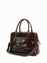 Nat & Nin MACY - CUIR DE VACHETTE - ÉBÈNE  sac porté main et bandoulière macy sacs-a-mains