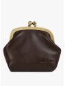 Nat & Nin BIBI - CUIR DE VACHETTE - EBENE porte monnaie bourse fermoir bibi nat&nin porte-monnaie-femme