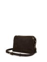 Nat & Nin NAEL - CUIR DE VACHETTE - EBENE sac à main bandoulière double zip naël nat&nin sacs-a-mains