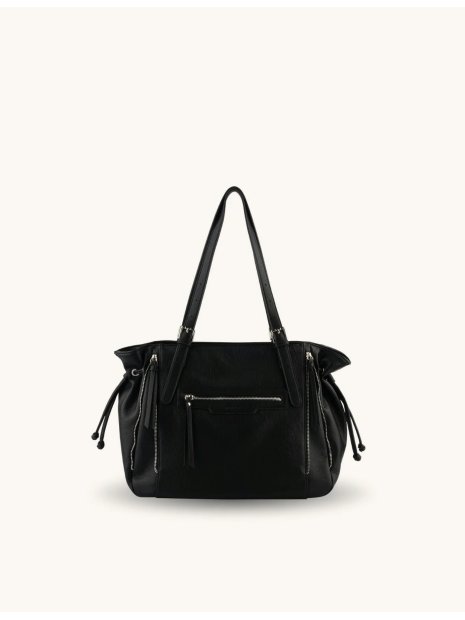 MIA &  JOY MJ2622 - POLYURÉTHANE - NOIR sac shopping froncé a4 mia&joy vera sac-a-main-shopping-toile-ou-cuir