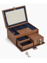 Le Tanneur TBJ7323 - CUIR DE VACHETTE - NAT grand coffret bijoux miroir coffret-bijoux